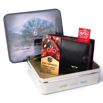 Elegantná pánska peňaženka s červeným akcentom