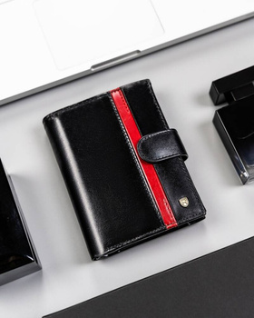 Veľká, kožená pánska peňaženka s RFID systémom