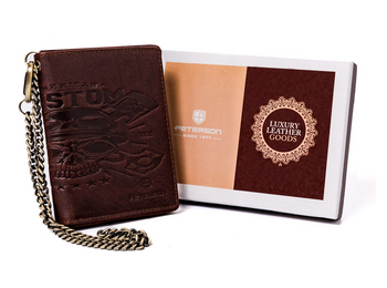 Pánska kožená peňaženka na zips