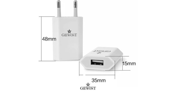 Nabíjačka Giewont USB 5V 1A pre inteligentné hodinky GWL1