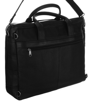 Elegantná kožená taška na notebook s priehradkami