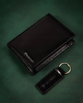 Darčekový set: elegantná kožená pánska peňaženka a kľúčenka