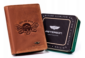 Pánska peňaženka bez zapínania z prírodnej nubukovej kože