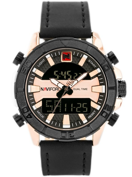 Pánske hodinky - Nf9114 (Zn046d) - Black/Rosegold