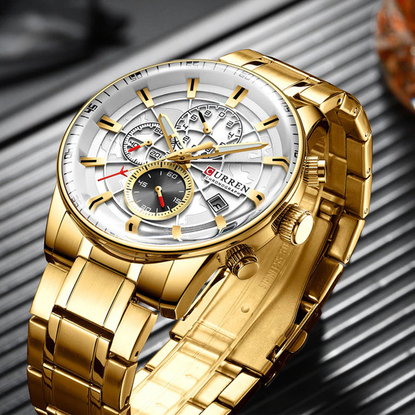 Pánske hodinky 8362 (Zc017c) - chronograf + krabička