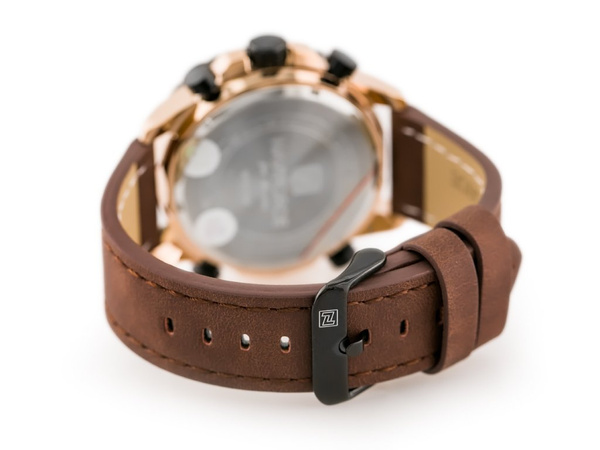 Pánske hodinky - Nf9114 (Zn046e) - Hnedé/Rosegold