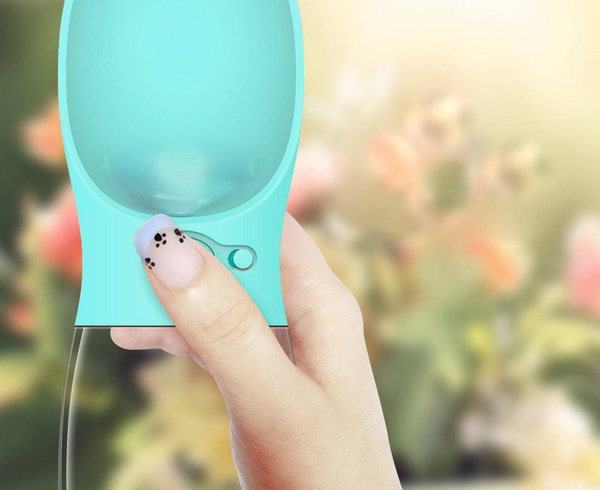 Cestovná fľaša Mersjo pre psov 350 ml zelená