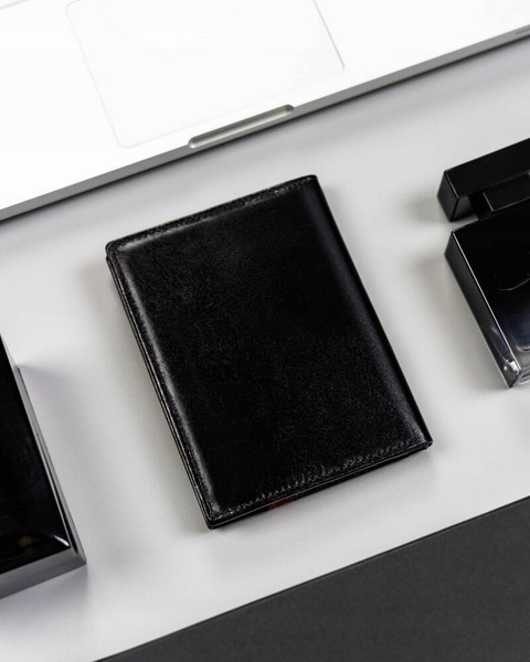 Veľká, kožená pánska peňaženka s RFID systémom bez vonkajšej spony