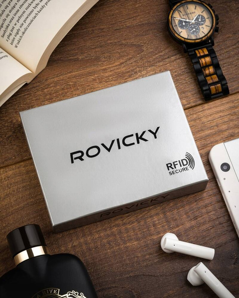 Veľká, kožená pánska peňaženka s RFID systémom