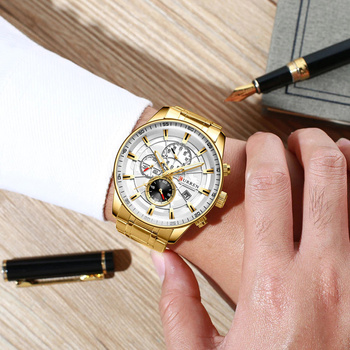 Pánske hodinky 8362 (Zc017c) - chronograf + krabička