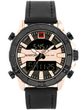 Pánske hodinky - Nf9114 (Zn046d) - Black/Rosegold