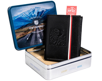 Pánska kožená peňaženka s vlasteneckým akcentom
