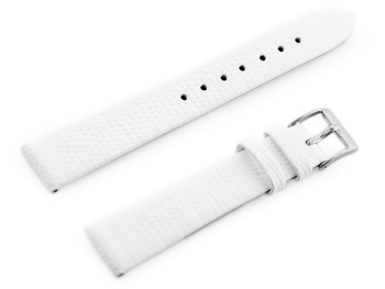 Kožený remienok na hodinky W107 - White/Sr. 12 mm