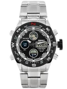 Pánske hodinky Zeus – A890 (Zp257b) – strieborné/čierne