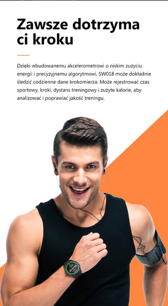 Pánske inteligentné hodinky Sw018-1 strieborné/čierne (Sg012a) vlastné ciferníky
