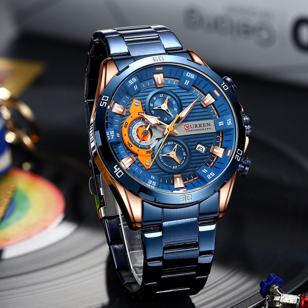 Pánske hodinky 8402 – chronograf (Zc029d) + krabička