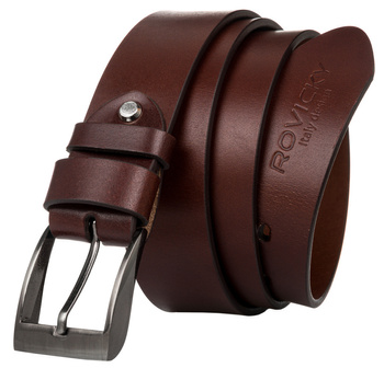 Široký, univerzálny pánsky opasok z prírodnej lícovej kože