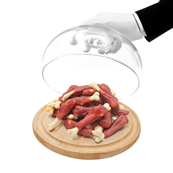 Vápencové stehno s kačacinou, prírodná pochúťka pre psov, Mersjo, WildLeg, 500g