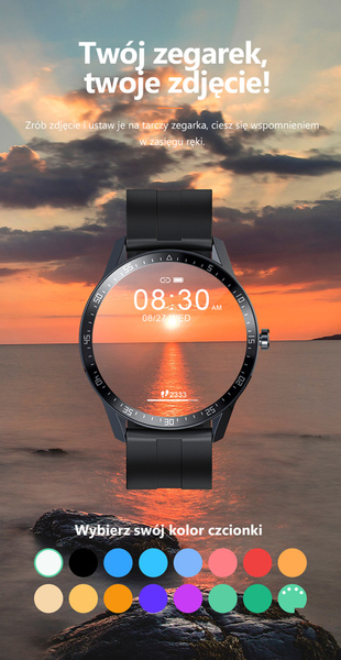 Pánske inteligentné hodinky Sw018-4 Black/Red (Sg012d) Custom Ciferníky