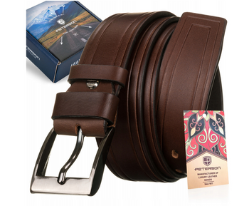 Pánsky kožený opasok s klasickou prackou