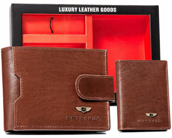 PTN SET3-N79L-VT Hnedá kožená súprava