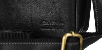 Priestranná, kožená pánska taška s vreckami - Peterson