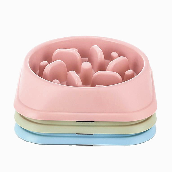 Miska pre psov a mačky, ktorá zamedzuje hltaniu, ružová