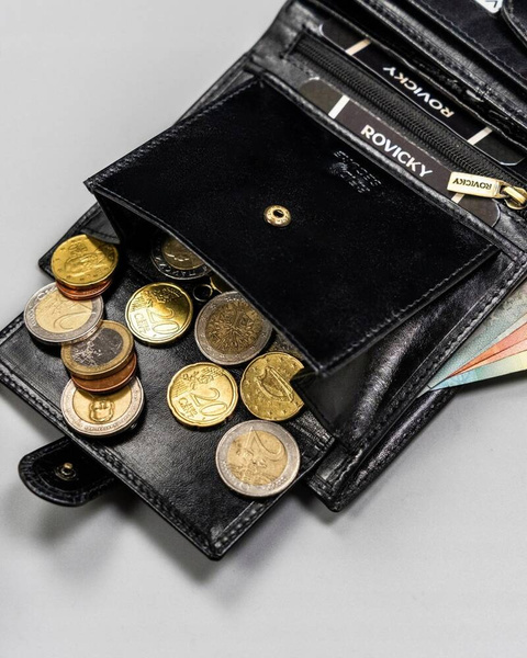 Veľká, kožená pánska peňaženka na patentku