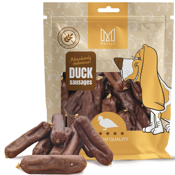 Pochúťka pre psov - Mersjo kačacie párky 500g