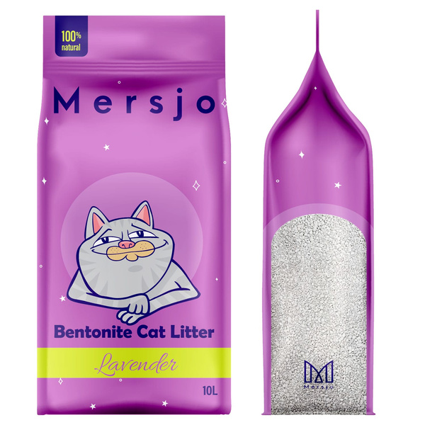 Bentonitová podstielka pre mačky levanduľa LAVENDER 10l