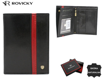 Veľká, kožená pánska peňaženka s RFID systémom bez vonkajšej spony